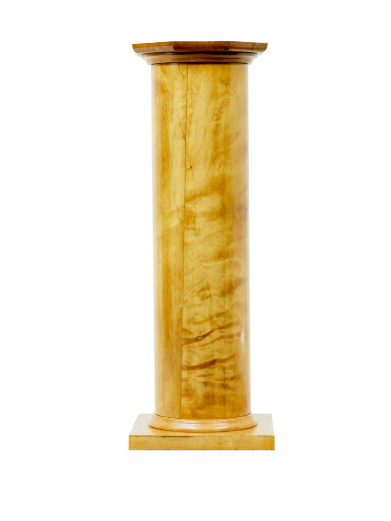 Early 20th Century Empire Revival Swedish Birch Pedestal — image 6