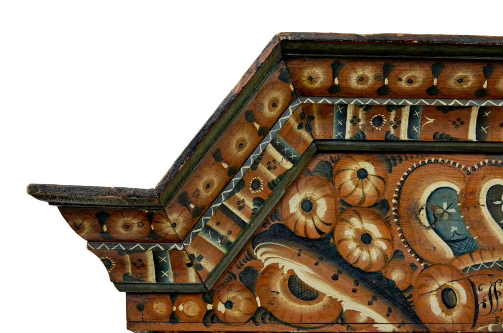 Early 19th Century Swedish Hand Painted Cupboard — image 6