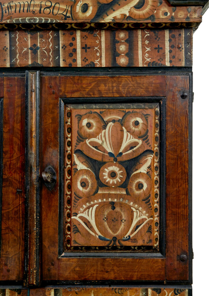 Early 19th Century Swedish Hand Painted Cupboard — image 5