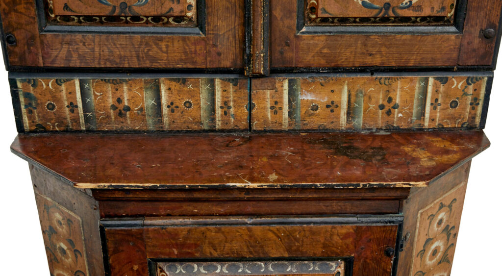 Early 19th Century Swedish Hand Painted Cupboard — image 3
