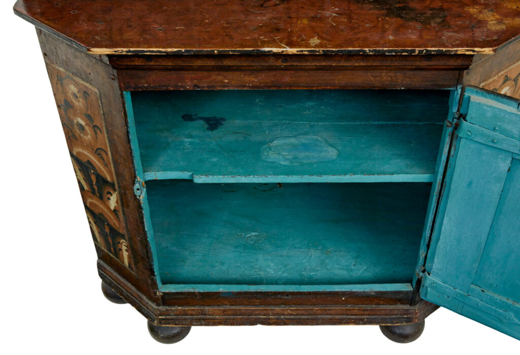 Early 19th Century Swedish Hand Painted Cupboard — image 2