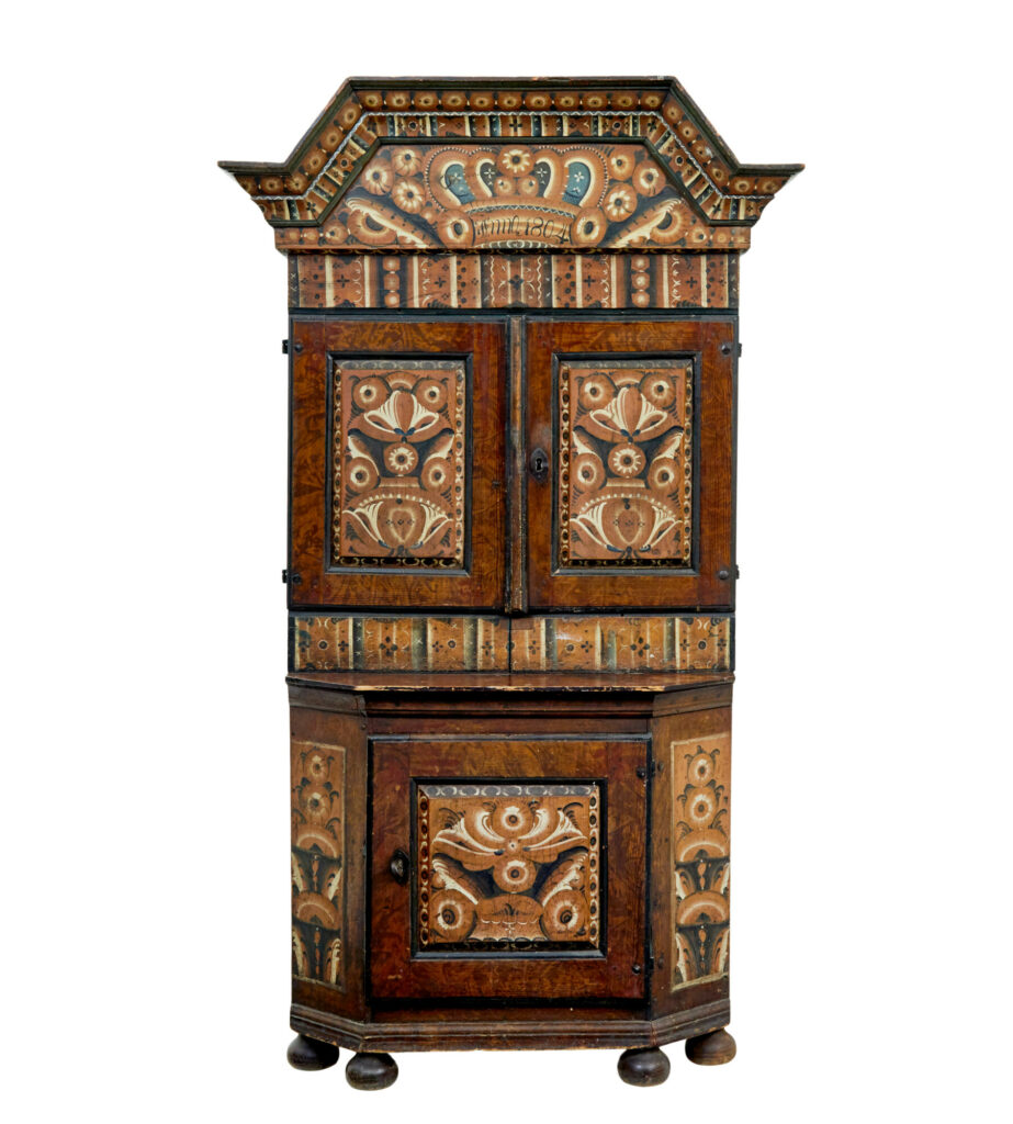 Early 19th Century Swedish Hand Painted Cupboard