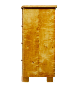 19th Century Swedish Tiger Birch Chest of Drawers — thumbnail 7