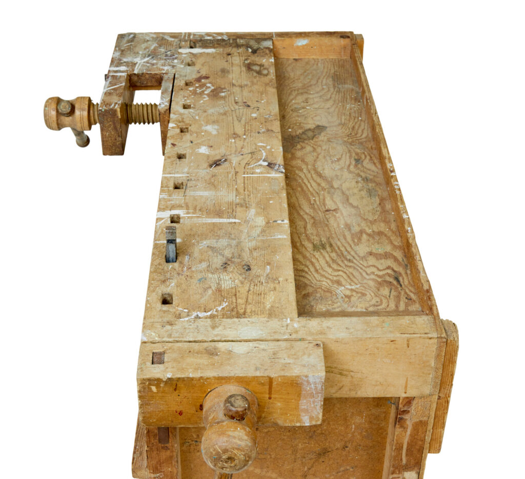 Early 20th Century Pine Workbench — image 9