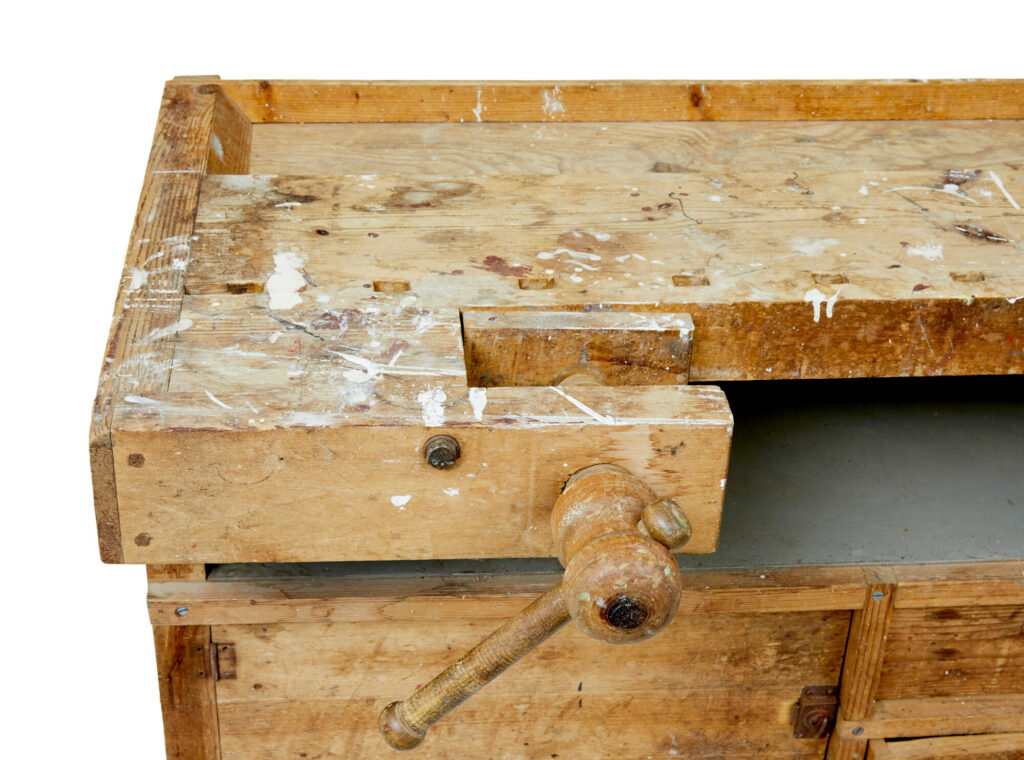 Early 20th Century Pine Workbench — image 7