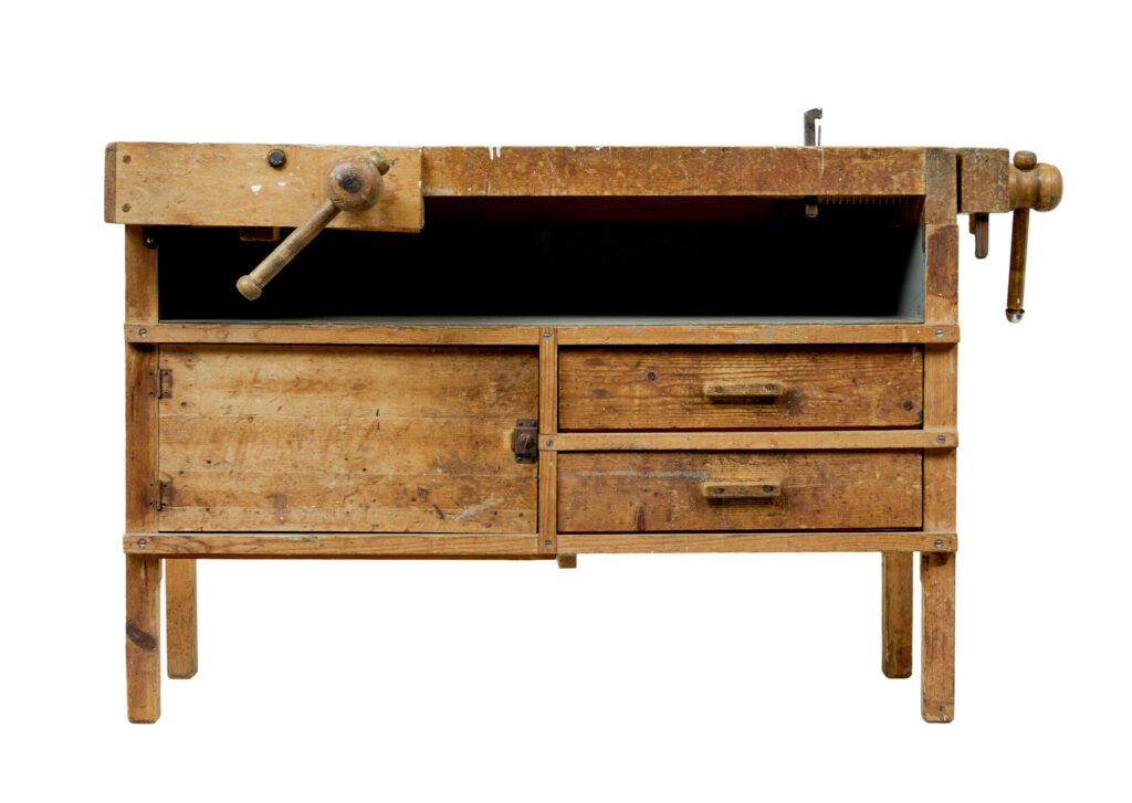 Early 20th Century Pine Workbench — image 6