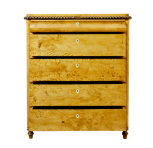 Swedish 19th Century Carved Birch Chest of Drawers — thumbnail 9