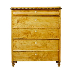 Swedish 19th Century Carved Birch Chest of Drawers — thumbnail 8