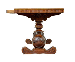 Scandinavian Early 20th Carved Walnut Desk — thumbnail 9