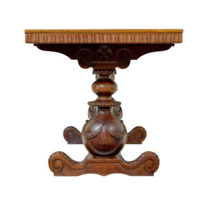 Scandinavian Early 20th Carved Walnut Desk — thumbnail 8