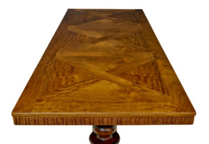 Scandinavian Early 20th Carved Walnut Desk — thumbnail 3