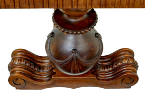 Scandinavian Early 20th Carved Walnut Desk — thumbnail 2