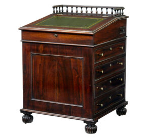 MID 19TH CENTURY DAVENPORT WRITING DESK