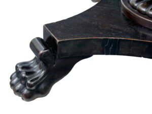 19th Century Carved Blackened Oval Center Table — thumbnail 6