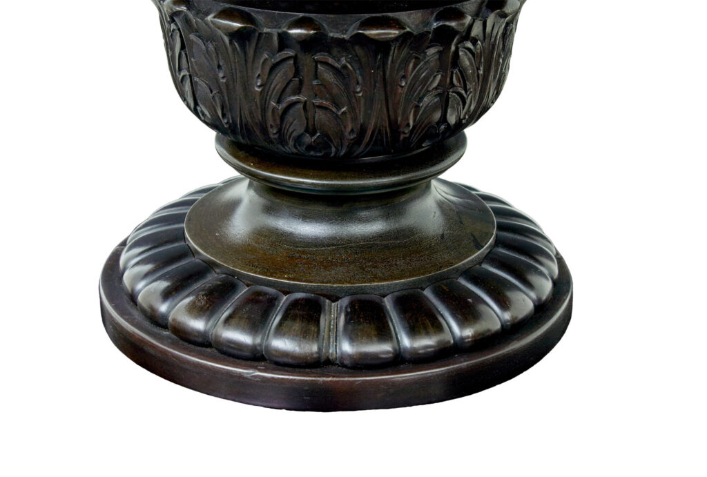 19th Century Carved Blackened Oval Center Table — image 5