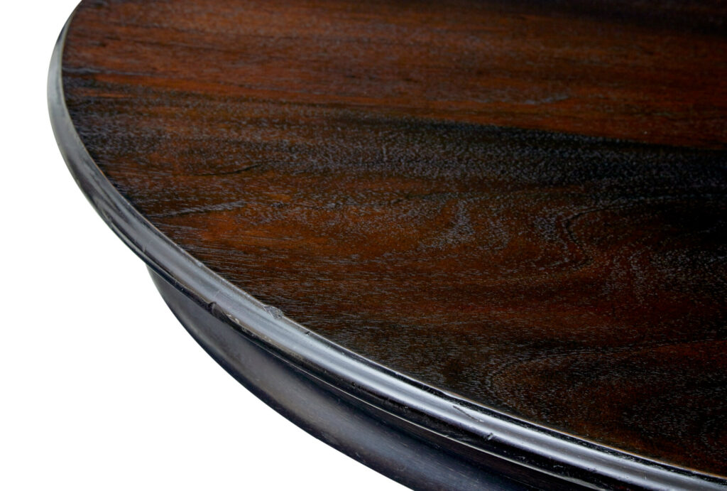 19th Century Carved Blackened Oval Center Table — image 2