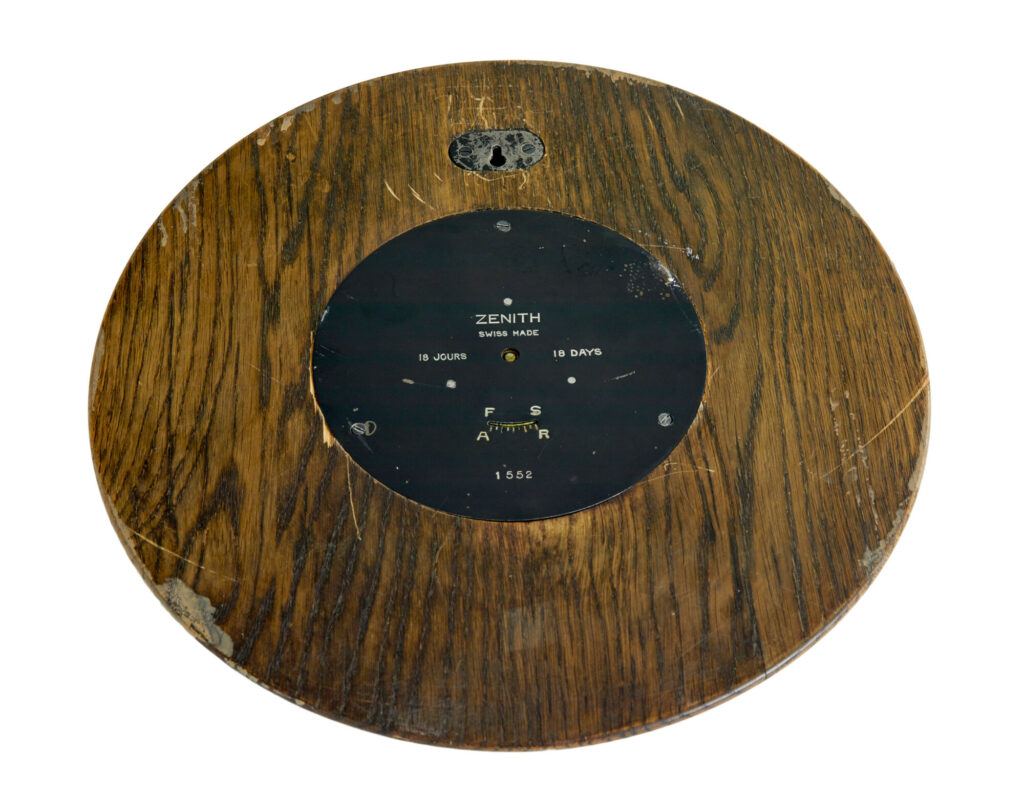 Art Deco Oak Wall Clock Engström by Zenith — image 5