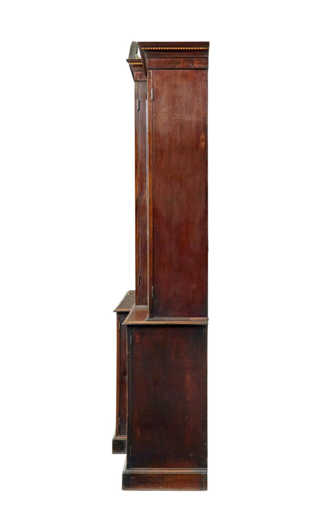 Mid 19th Century Inlaid Breakfront Bookcase — image 3