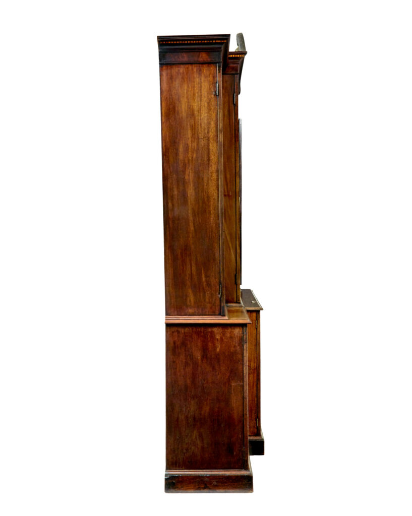 Mid 19th Century Inlaid Breakfront Bookcase — image 5