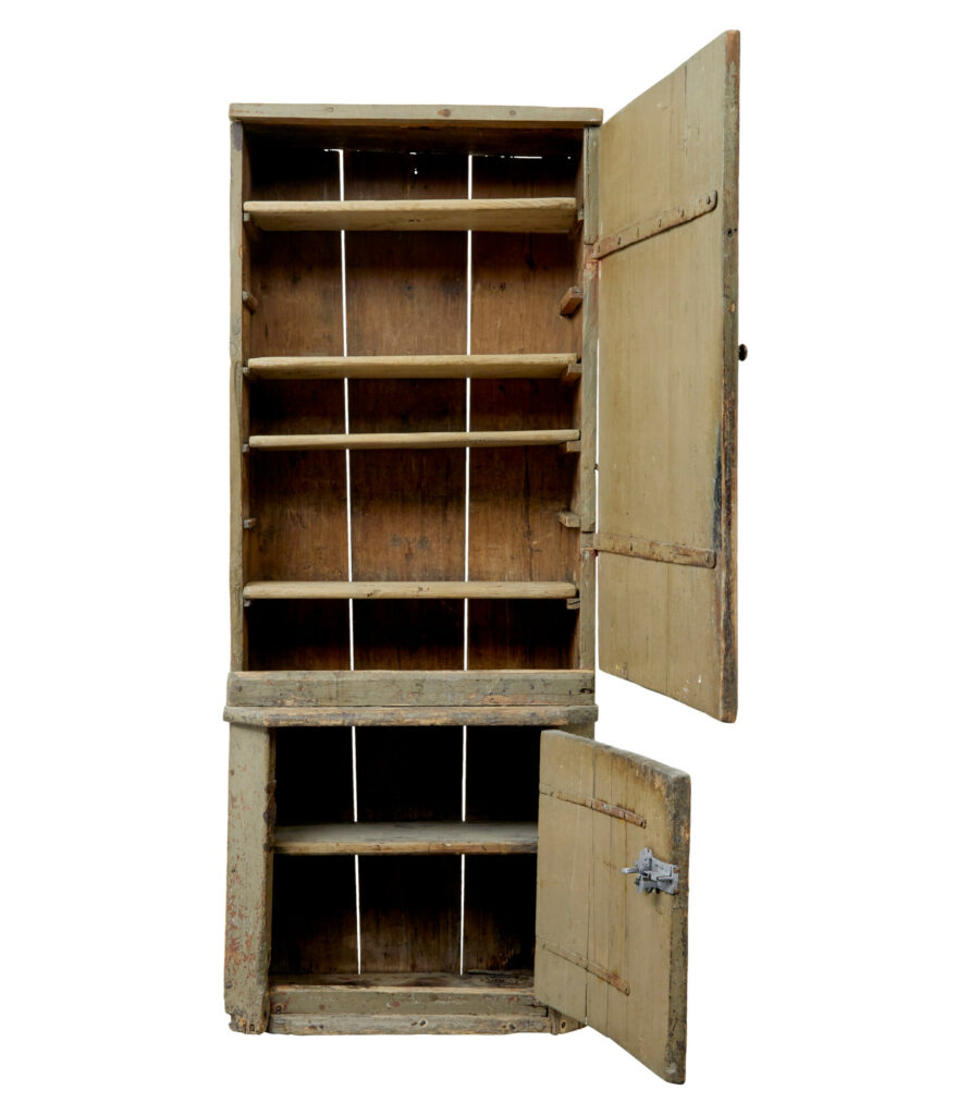 Early 19th Century Scandinavian Carved Pine Cupboard — image 12