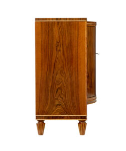 Scandinavian Mid Century Walnut Shaped Low Open Bookcase — thumbnail 9