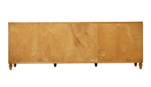 Scandinavian Mid Century Walnut Shaped Low Open Bookcase — thumbnail 8