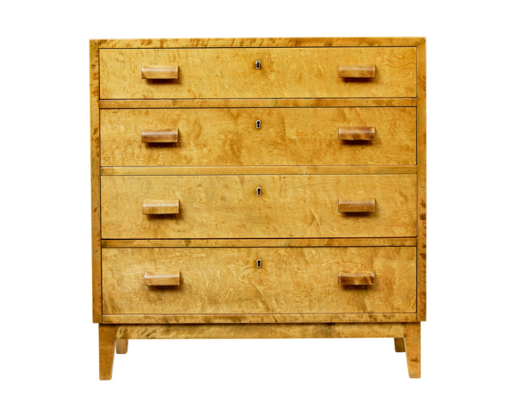Art Deco Swedish Chest of Drawers in Birch — image 6