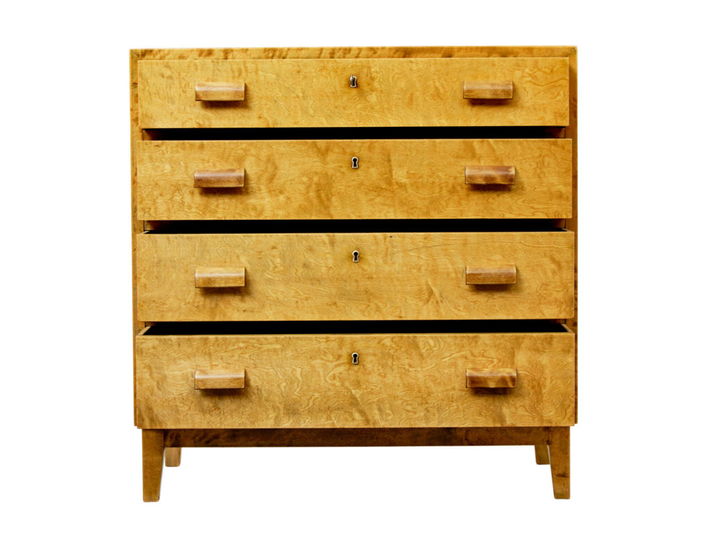 Art Deco Swedish Chest of Drawers in Birch — image 5