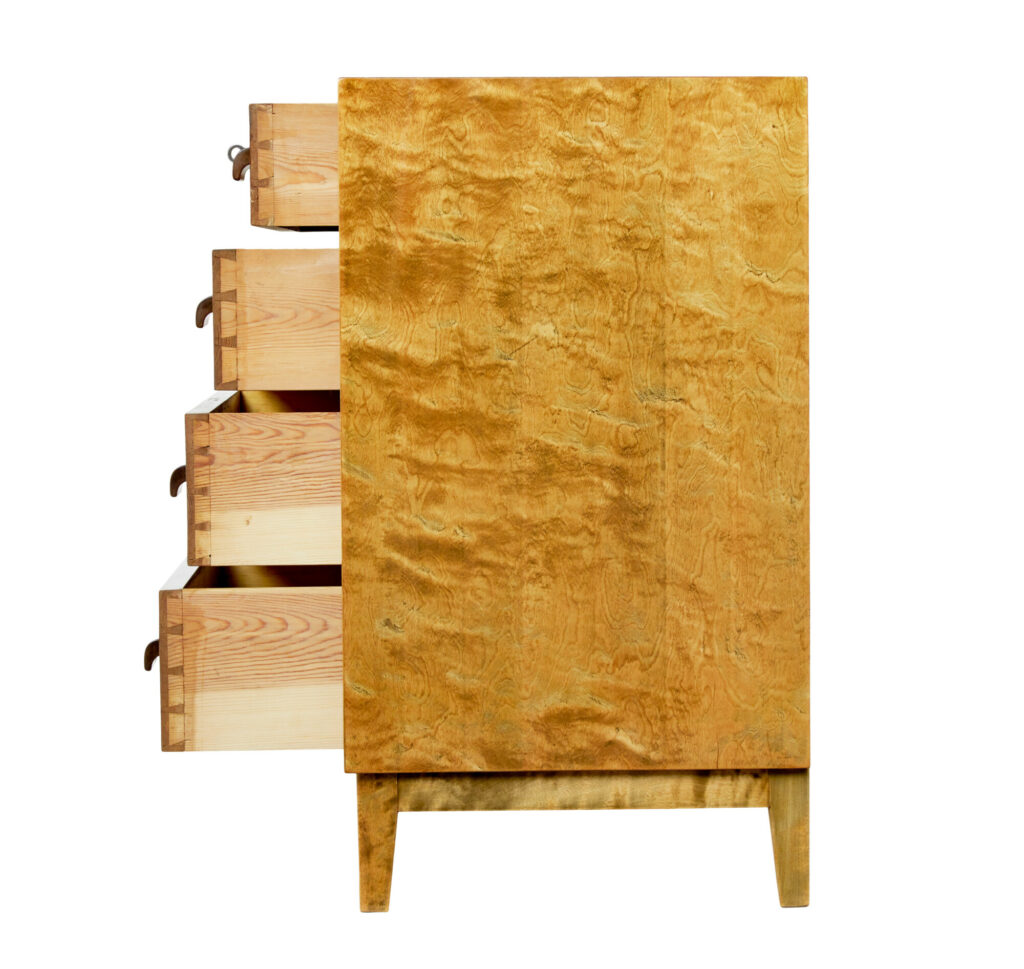 Art Deco Swedish Chest of Drawers in Birch — image 4