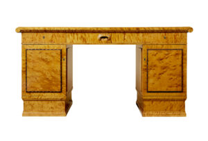 Scandinavian Birch Art Deco Pedestal Desk — thumbnail 10