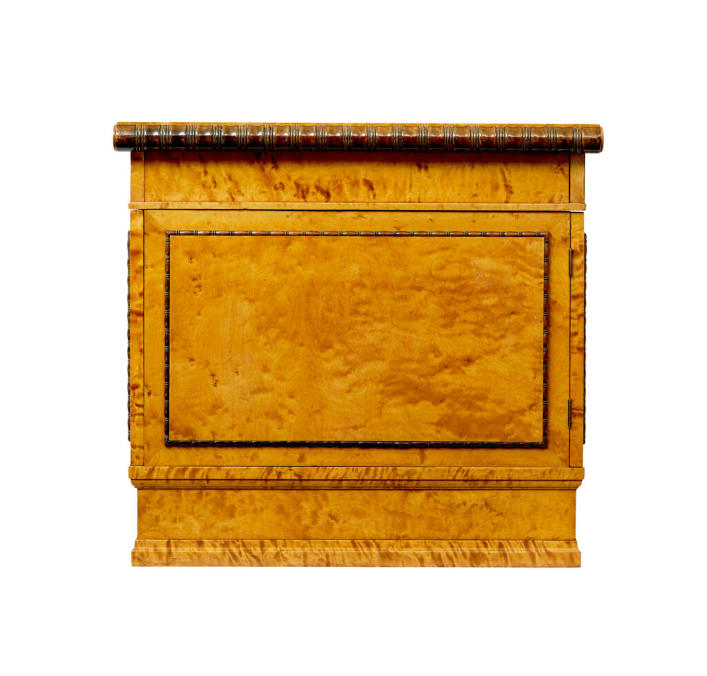 Scandinavian Birch Art Deco Pedestal Desk — image 8