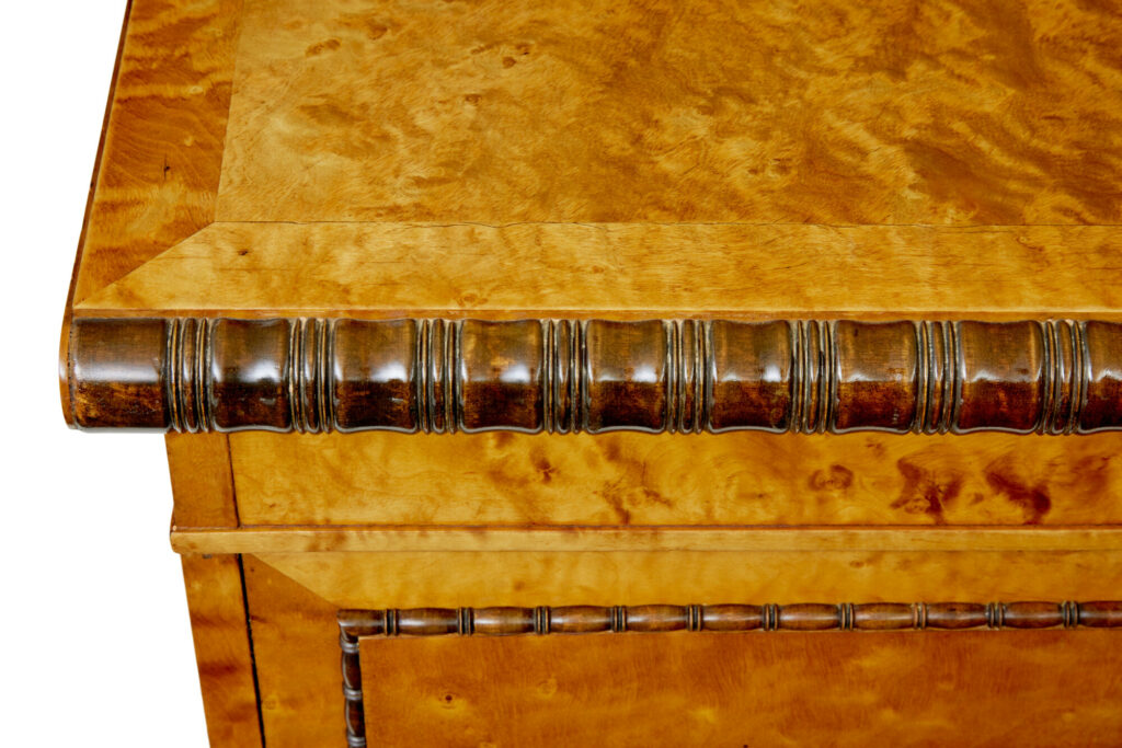 Scandinavian Birch Art Deco Pedestal Desk — image 5