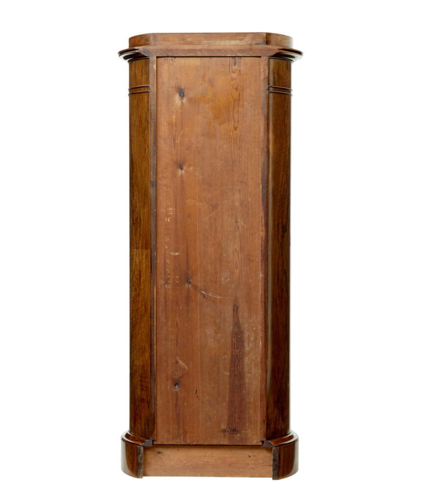 19th Century Burr Walnut Pedestal Cupboard — image 7