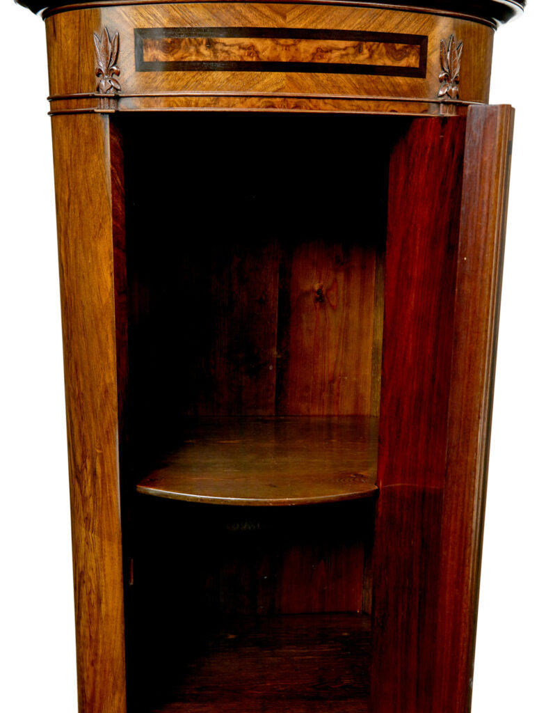 19th Century Burr Walnut Pedestal Cupboard — image 5