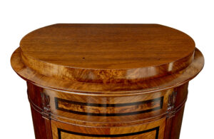 19th Century Burr Walnut Pedestal Cupboard — thumbnail 4