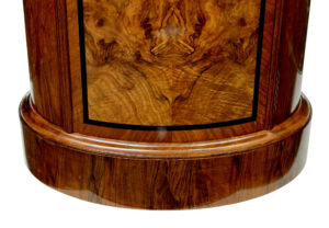 19th Century Burr Walnut Pedestal Cupboard — thumbnail 3