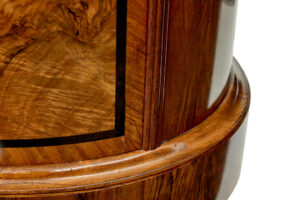 19th Century Burr Walnut Pedestal Cupboard — thumbnail 2