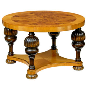 SWEDISH MID CENTURY ART DECO INSPIRED ELM ROOT COFFEE TABLE