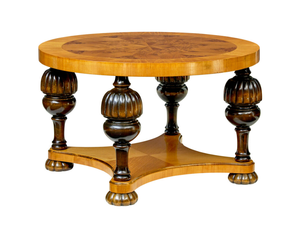 Swedish Mid Century Art Deco Inspired Elm Root Coffee Table — image 8