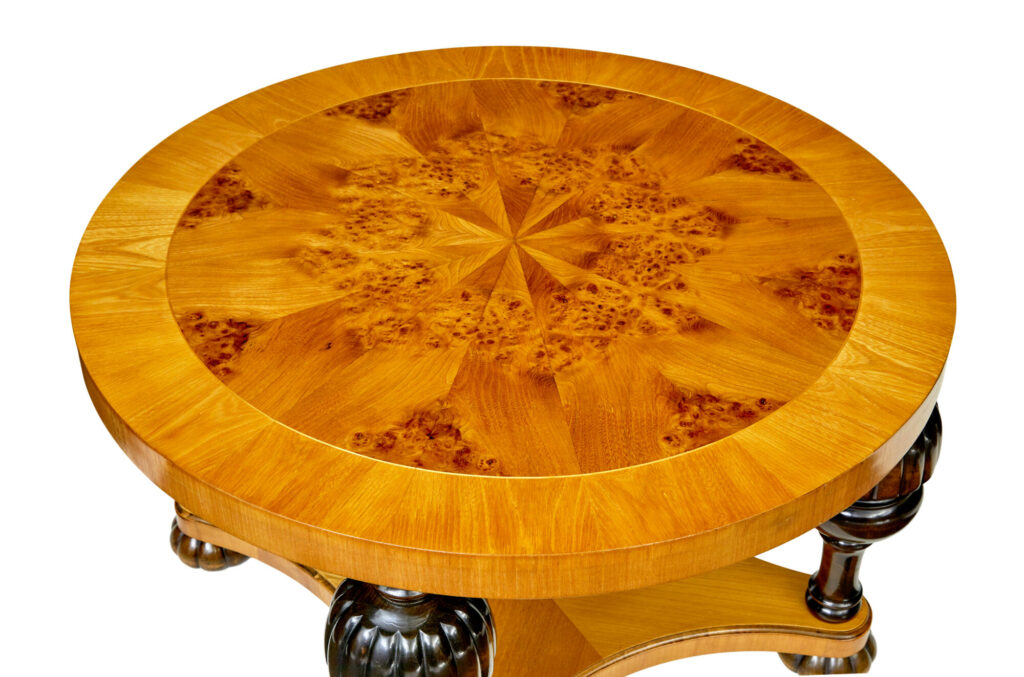 Swedish Mid Century Art Deco Inspired Elm Root Coffee Table — image 7