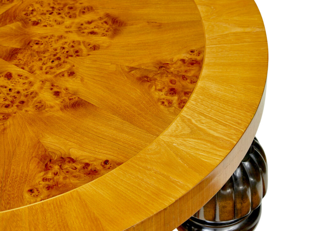 Swedish Mid Century Art Deco Inspired Elm Root Coffee Table — image 6
