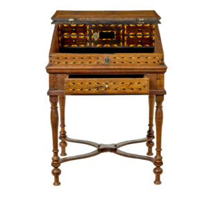 Early 19th Century Dutch Inlaid Oak Writing Slope — thumbnail 5