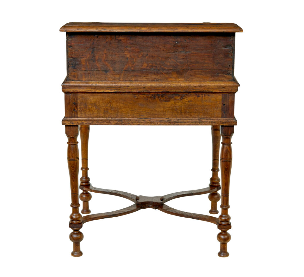Early 19th Century Dutch Inlaid Oak Writing Slope — image 3