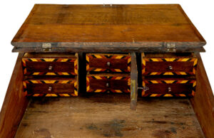 Early 19th Century Dutch Inlaid Oak Writing Slope — thumbnail 8