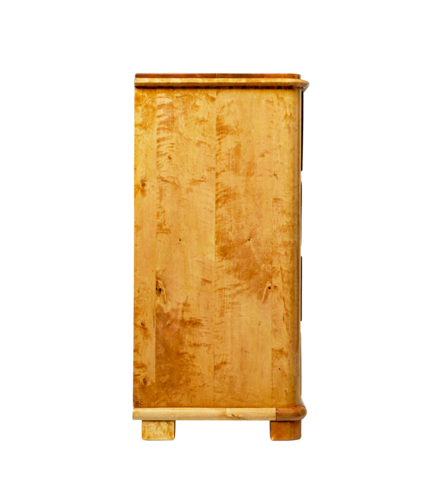 Mid 19th Century Burr Birch Swedish Secretaire Chest of Drawers — image 2