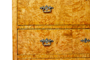 Mid 19th Century Burr Birch Swedish Secretaire Chest of Drawers — thumbnail 11