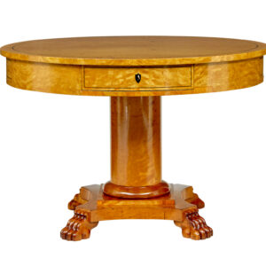 19TH CENTURY SWEDISH BIRCH CIRCULAR CENTER TABLE