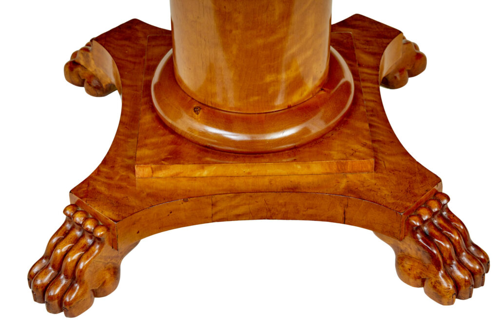 19th Century Swedish Birch Circular Center Table — image 4