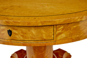 19th Century Swedish Birch Circular Center Table — thumbnail 3