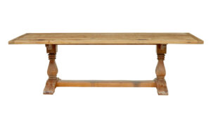 19th Century Carved Pine Refectory Dining Table — thumbnail 11